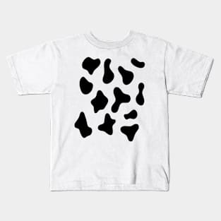 Black Cow Skin Print Patterned Costume For Cow Lovers Kids T-Shirt